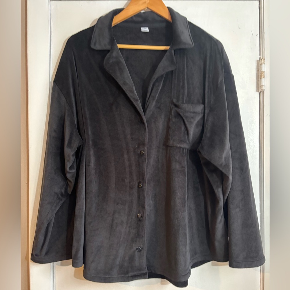 Only Black Velvet Shirt